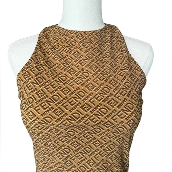 Fendi x SKIMS High Neck Bodysuit in California Tan Large - Picture 7 of 13